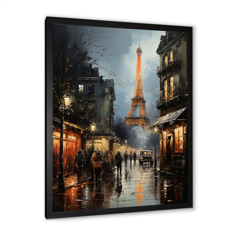 Boulevards de la Tour Eiffel, Paris I, Cadre photo noir simple, H 32 po x l 24 po x P 1 po