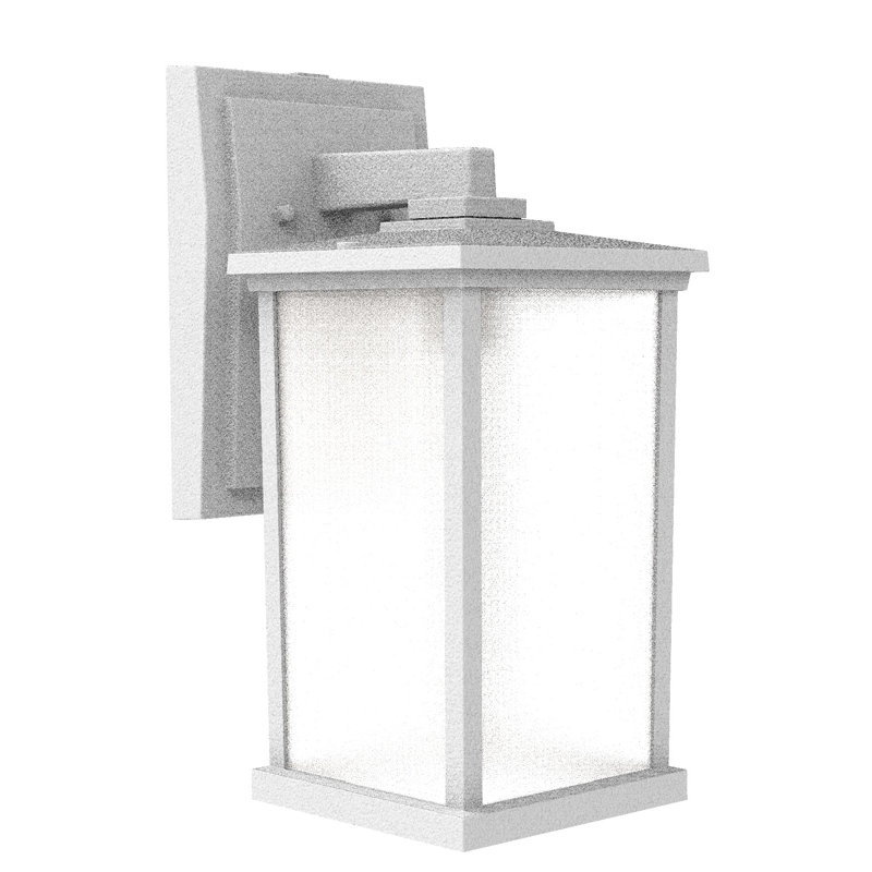 Lanterne murale d'extérieure, Blanc, H 15 po x l 6 po x P 9 po