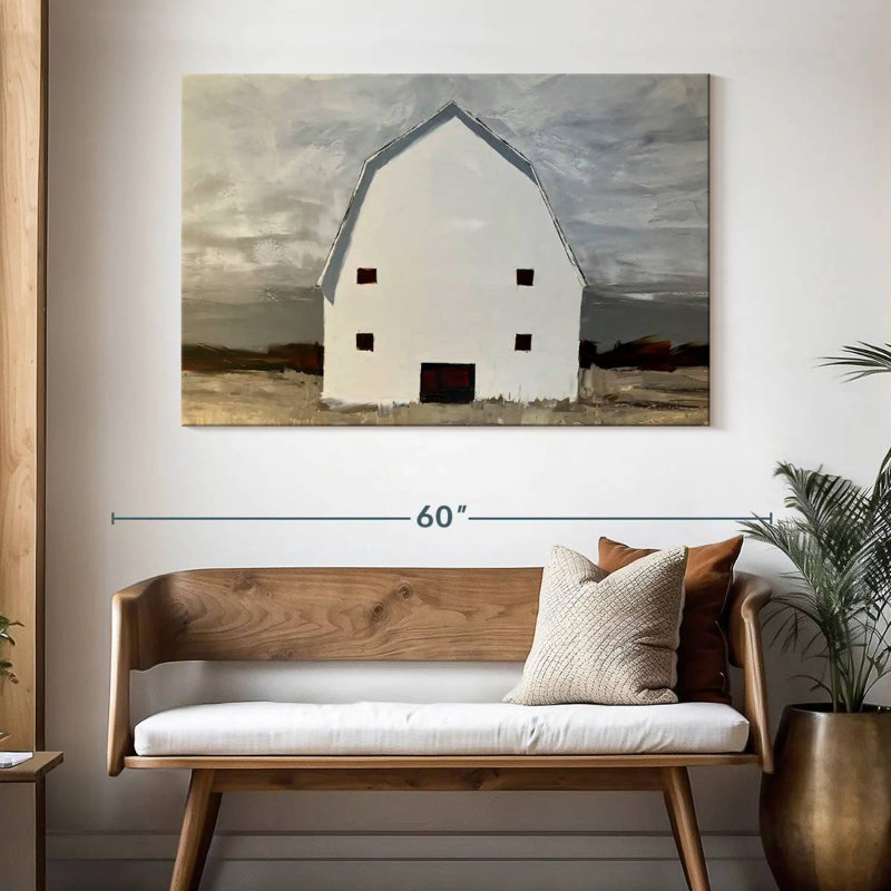 Lilie White Rural Barn, 32" H x 48" W