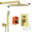10 Inch High Pressure Rain Shower Head Combo with Extension Arm,Adjustable Handheld Dual Shower Head 2.5 GPM-107143223
