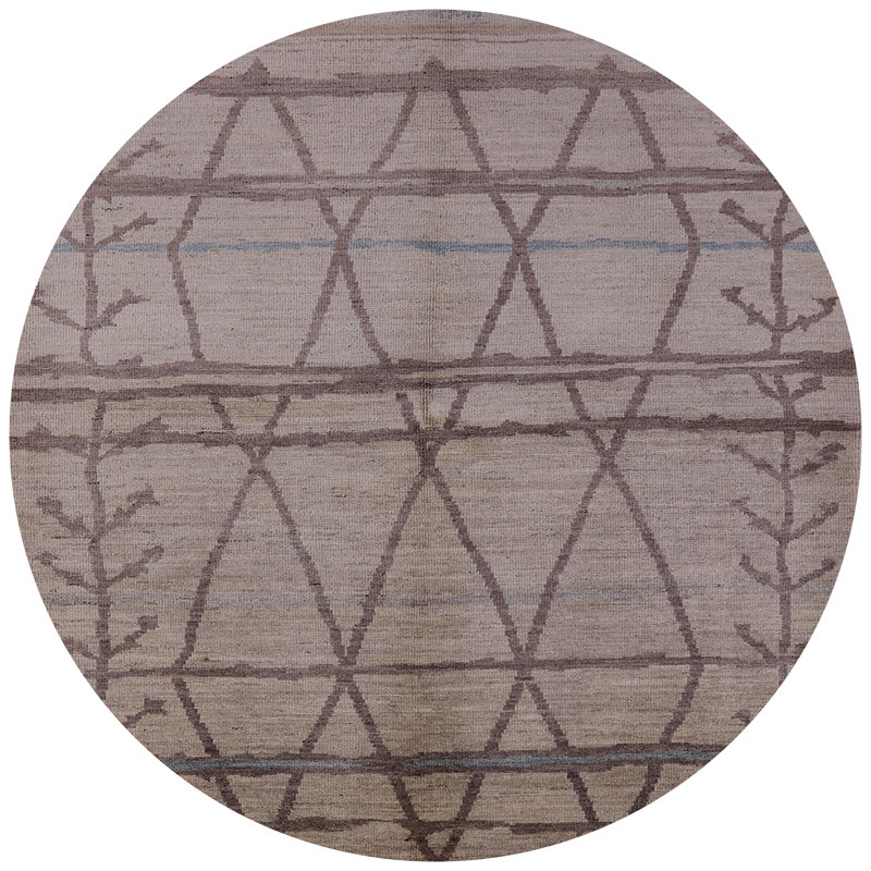 Tapis gris / brun Holdrege, Rond 7 pi