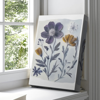 Floral sur toile tendue avec châssis CCxxxvi - prêt à être accroché