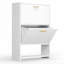 Grande armoire à chaussures 2 tiroirs en acier Gursharon, range-chaussures autoportant-99948116