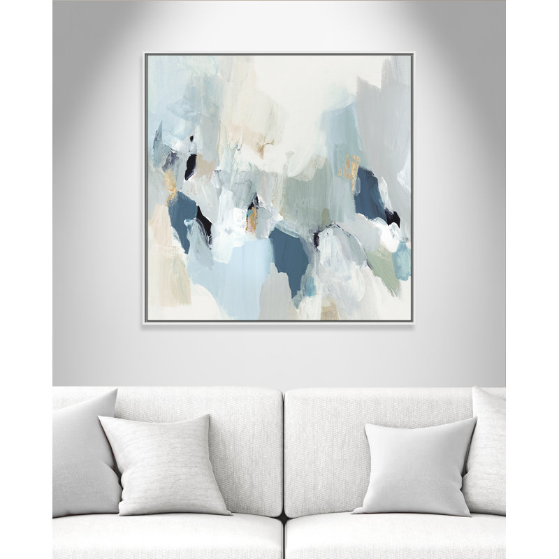 Little Talks " Little Talks II " by Isabelle Z, White Framed Canvas, 37.5" H x 37.5" W x 2" D