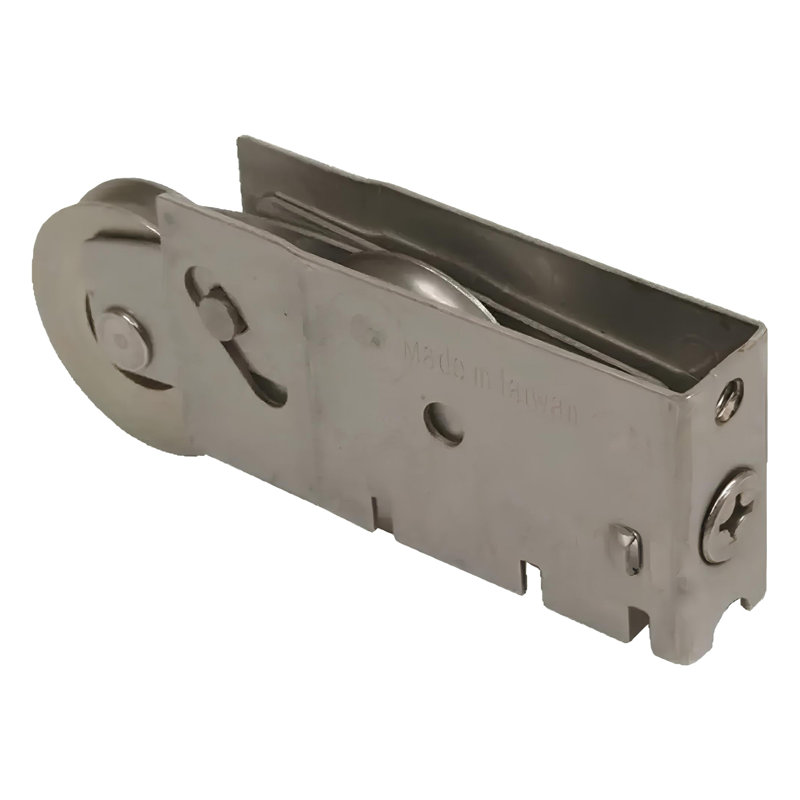 Rouleau de porte de patio en acier tandem gris