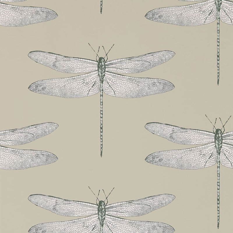 Demoiselle 10.05m x 52cm Wallpaper Roll, Ink/Chartreuse