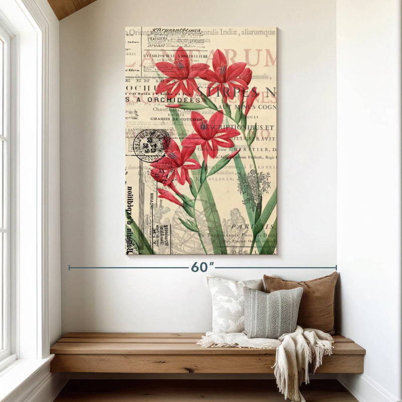 Harnek Parisian Floral Collage, 51" H x 34" W