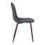 Set of Four Grey and Brown Fabric and Steel Dining Side Chairs