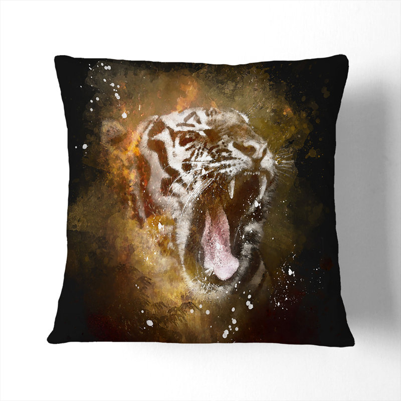 Tiger Roar Scatter Cushion, 55cm H x 55cm W x 20cm D