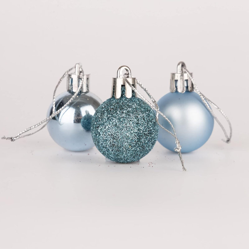 Polyvinyl Chloride (PVC) Bauble, Light Blue, 3cm H x 3cm W x 3cm D