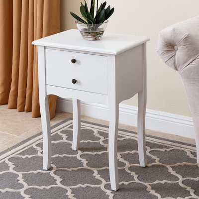Table de bout avec rangement en bois massif Corkey South