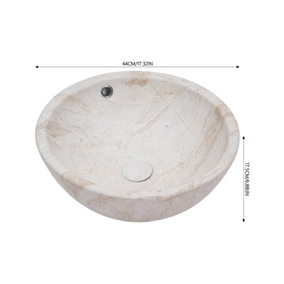17 Stories 44 mm W Ceramic Round Sink
