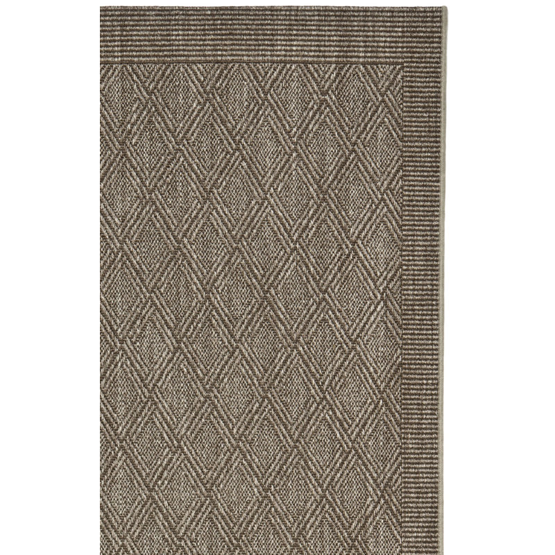 Bertilla Beach Jacquard Weave Sisal & Jute Geometric Rug, Rectangle 6' x 9'