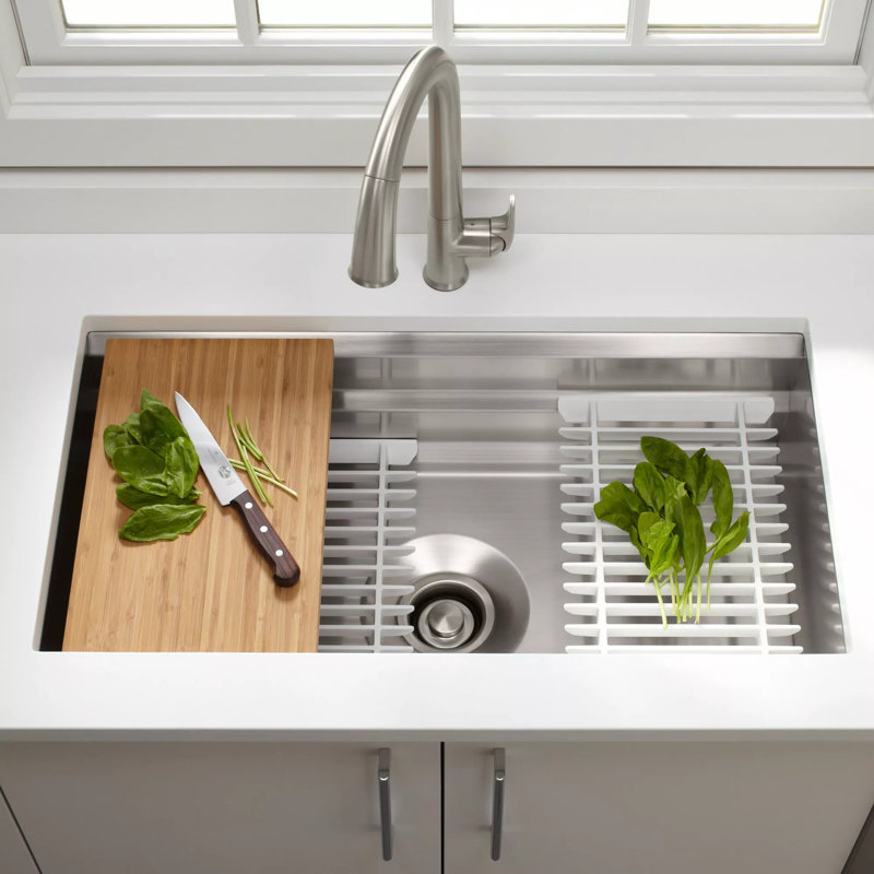 Prolific® 29" L x 17.75" W x 10.97" D Kitchen Sink with Accessories