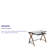 Glass Computer Desk with Pull-Out Keyboard Tray and Crisscross Frame-932448061