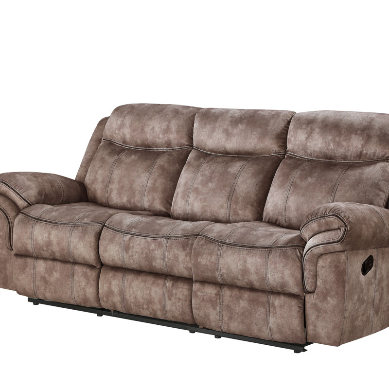 Zubaida Two Tone Velvet Recliner Sofa With USB Port, Drop Down Table, And Storage Drawer For Modern Comfort
