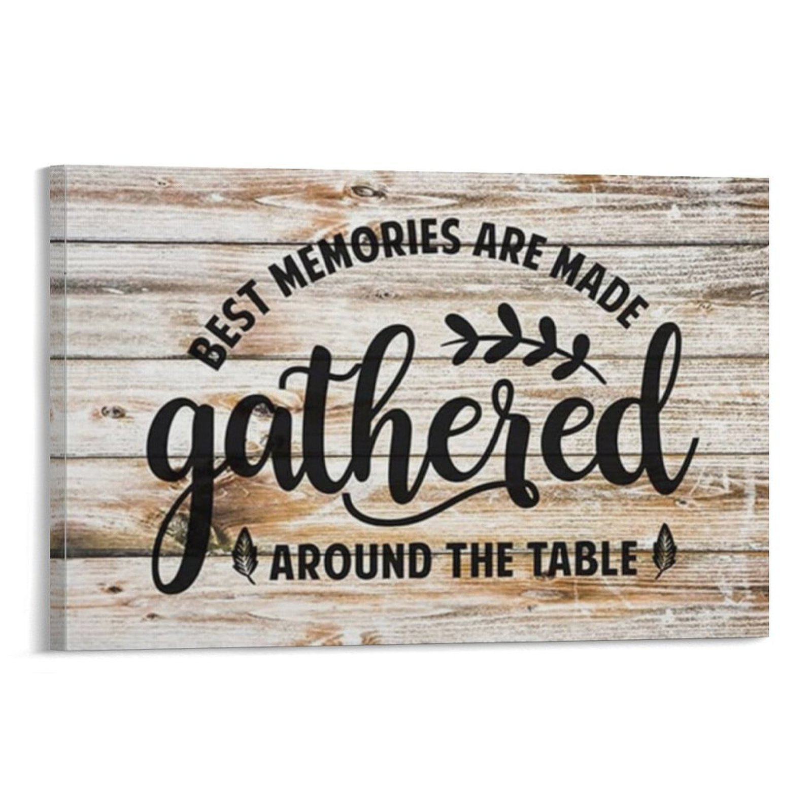 August Grove® Rustic Gather Signs For Dining Room, Built-In Back Wood ...