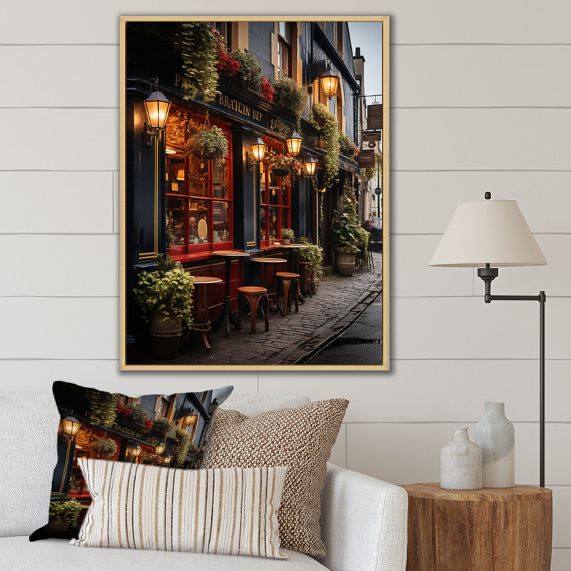 «Ireland Galway City Extremely», art mural Irlande, H 32 po x l 24 po x P 1 po, Cadre naturel flottant