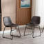 Chaise d'appoint revêtue de similicuir Davey-386379603