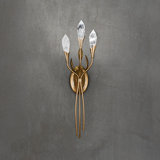 3 - Light Dimmable French Gold Armed Sconce