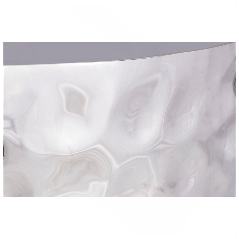 Table basse de style moderne en métal, Argent argent