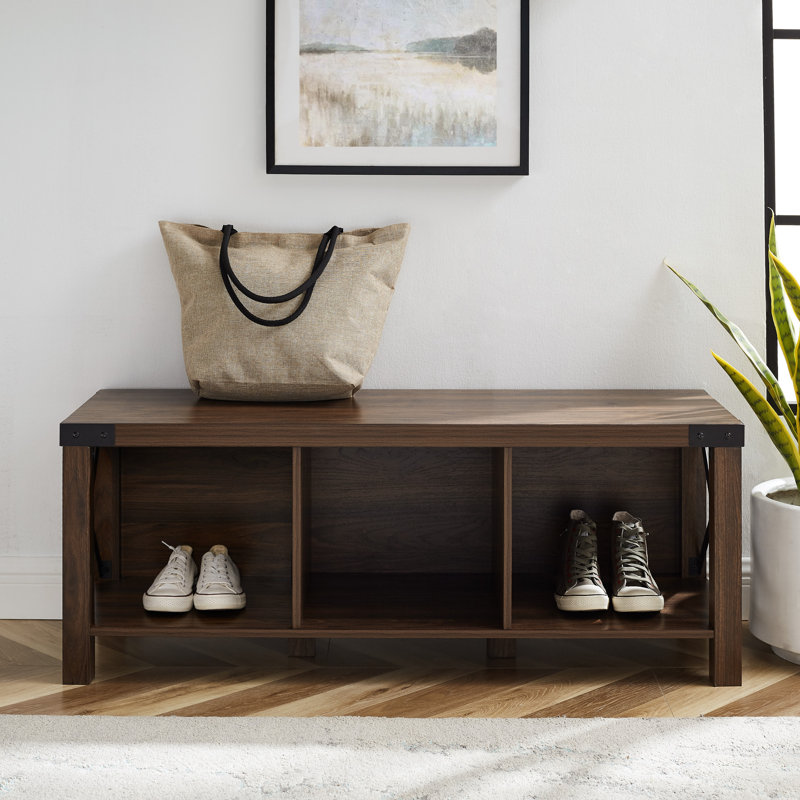 Larenda Storage Bench, Dark Walnut