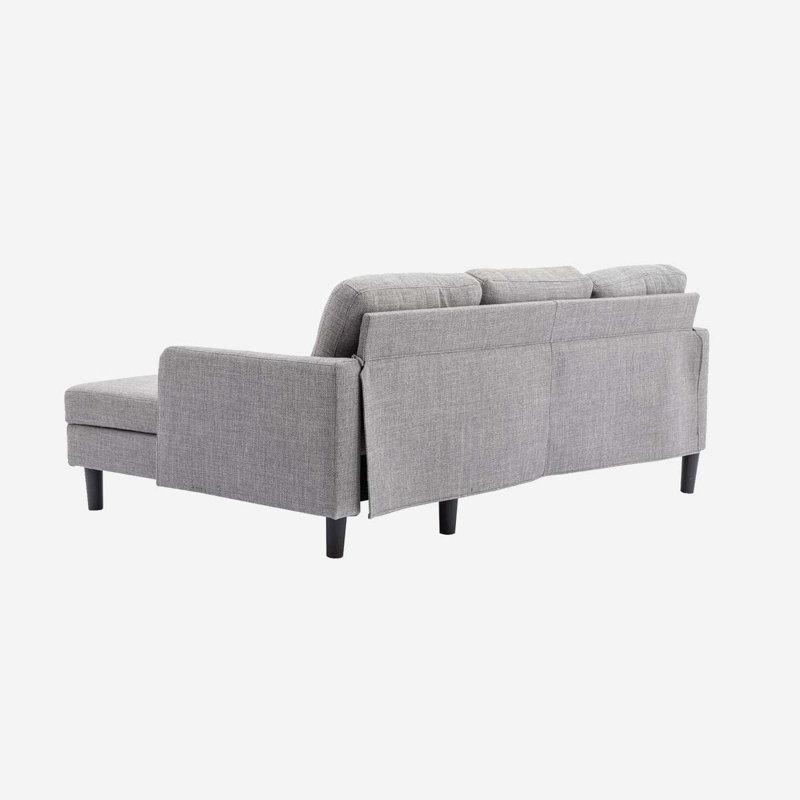 Darea Velvet L-Shaped Sectional Reversible