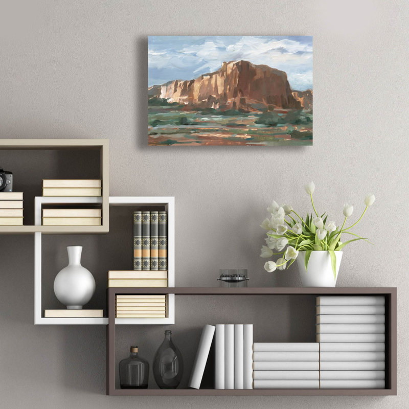 «Western Rock Formation 1» par Ethan Harper, art mural en verre acrylique, H 16 po x l 24 po x P 0,2 po
