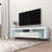Hugo Modern TV Stand for TVs up to 90" with 16-Color LED Lighting, Glass Shelves, Wall-Mounted-1183062243