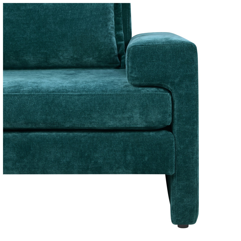 Fauteuil d'appoint en chenille l 40,9 po x P 31,5 po x H 29,9 po Christopher Knight Home, Teal Chenille