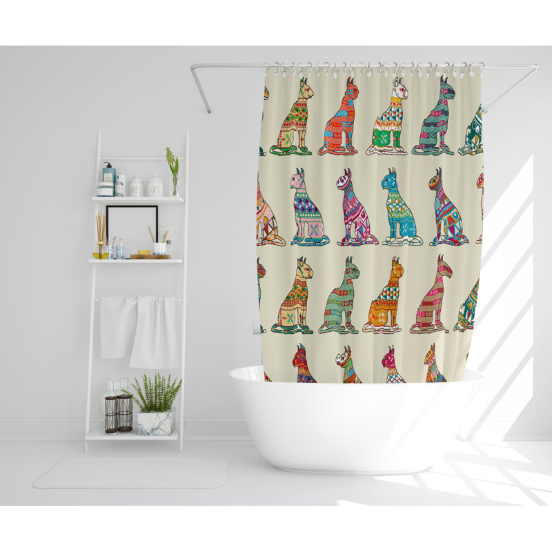 Rodulf Polyester Shower Curtain, 177cm H x 177cm W