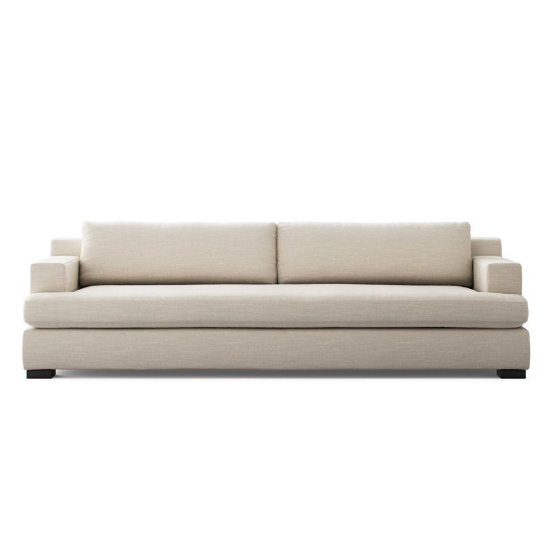 Crispin Sofa - Crypton Nomad Snow, 33" H x 110" W x 42.50" D, Savoy Parchment
