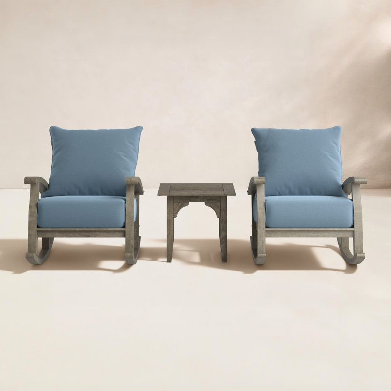 Summerton Seating Group with Cushions, Weathered Gray/Blue Spruce