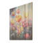 Multicolore tulipes célestes la nuit I - tulipes, art mural sur bois de pin naturel-189778661