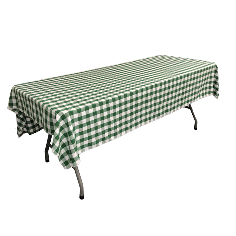 Gingham Tablecloth, Hunter Green, 84" x 60"
