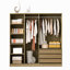 Armoire de rangement en bois sans porte pour chambre à coucher avec tablettes et 3 tiroirs-129488041