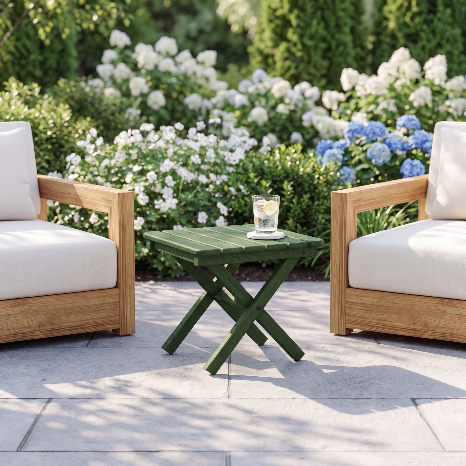 POLYWOOD® Tables 18" Patio Side Table, Green