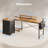 Eyerson L-Shaped Metal Base Writing Desk with Power Outlet-1118634837-1118634833