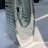 Tall U-shaped Mirror Floor Vase - Crushed Diamond Clear Tempered Glass, Modern Statement Decorative Vase For Living Room, Entryway, Hallway, Hotel