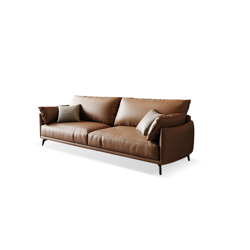 Brown Genuine Leather Modular Sofa