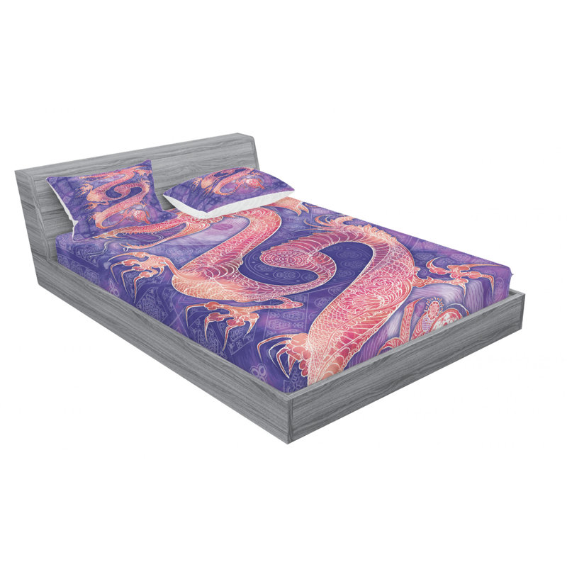 Dragon Microfiber Sheet Set, Full Sheet Set with Fitted Sheet