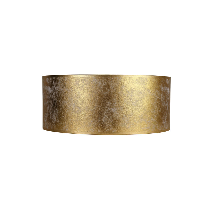 Cotton Drum Lamp Shade, Gold, 20cm H x 50cm W x 50cm D