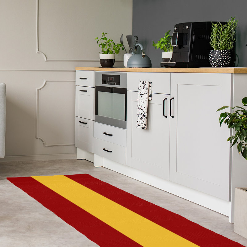 Tapis de zone rouge/jaune, Tapis de couloir 2 pi 6 po x 8 pi