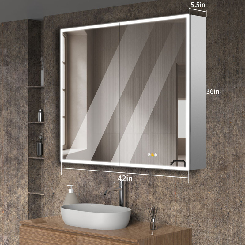 Armoire à pharmacie avec miroir 3 tablettes Lewing