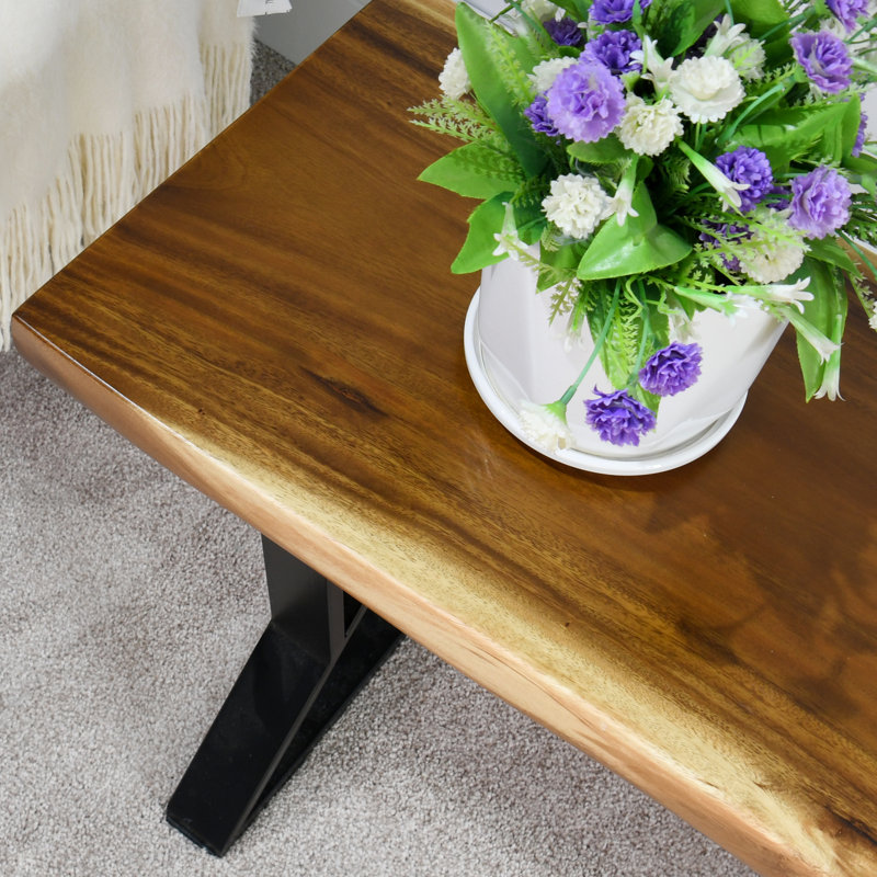 Solid Wood Bench, 45.7cm H x 119.4cm W x 33cm D