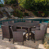 Waban Square 8 - Person 64'' Long Dining Set with Cushions