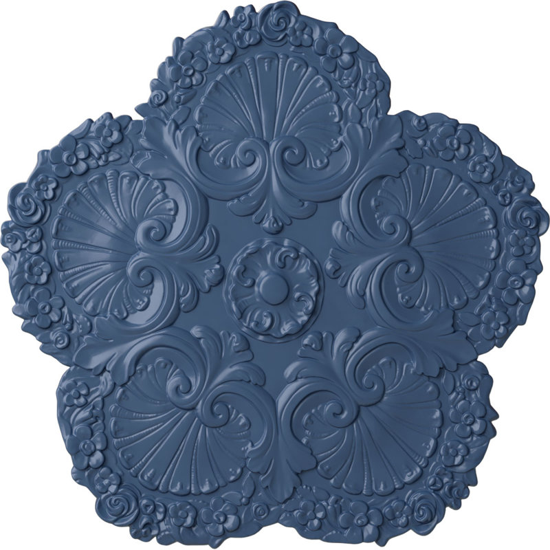 Endurathane Shell Ceiling Medallion, 25 5/8"OD x 1"P, Hand-Painted Americana Finish, Americana