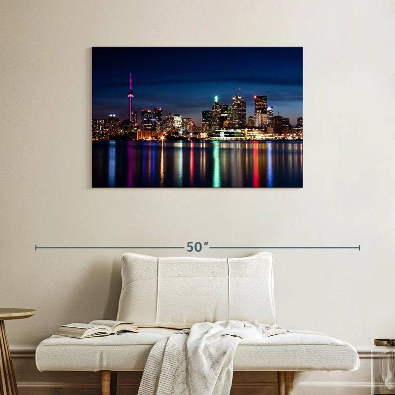 Horizon de Sirci Toronto la nuit, H 26 po x l 39 po