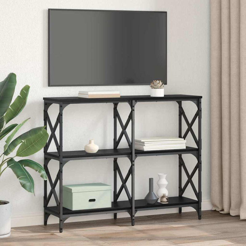 100cm Console Table, Black Oak