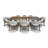 Meliades Walnut Metal Base Dining Table-88070087